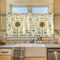 thumbnail image 2 of Yayeee Kitchen Curtains Tier Set of 2 Light Filtering 57"x24" Over Sink Window Panels, Floral Birds Pattern, 2 of 7