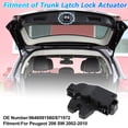 thumbnail image 2 of Rear Trunk Latch Lock Actuator for Peugeot 206 SW 2002-2010 3Pins Rear Tailgate Latch Actuator No.9646091580/871972 Black Plastic Metal, 2 of 7