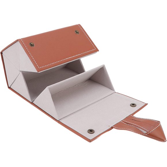 HUGFEGWE Étui Organisateur de Lunettes de Soleil Multi-Grilles Boîte de Rangement pour Lunettes Boîte Cadeau pour Bijoux Support en Cuir Pu Organisateur Support Étui Organisateur de Bijoux Sac Contenant Organisateur (Brun) CA919-77610