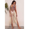 thumbnail image 4 of Kukuzhu Women Swimsuit Coverups Crochet Floral Long Fringe Hem Beach Swimsuit Bikini Tassel Slip Dress Cover Up Pool Swimwear, 4 of 5