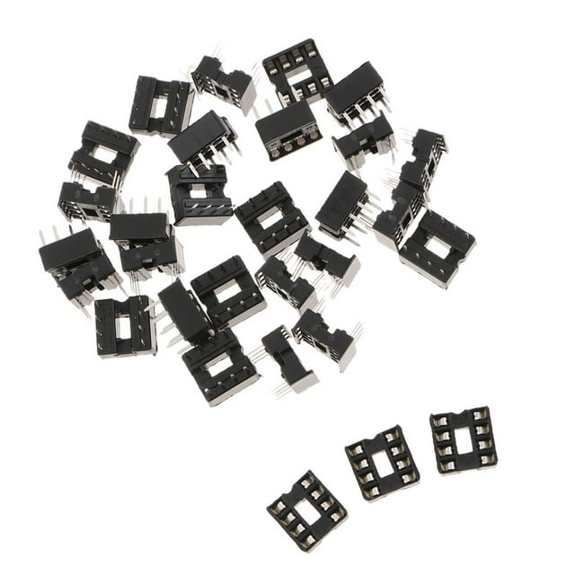 Adaptador de zócalo de chip IC de de soldadura de pasador de 2,54 mm 30 piezas Todos colores Estándar 8P Zulema Adaptador de zócalo de chip IC