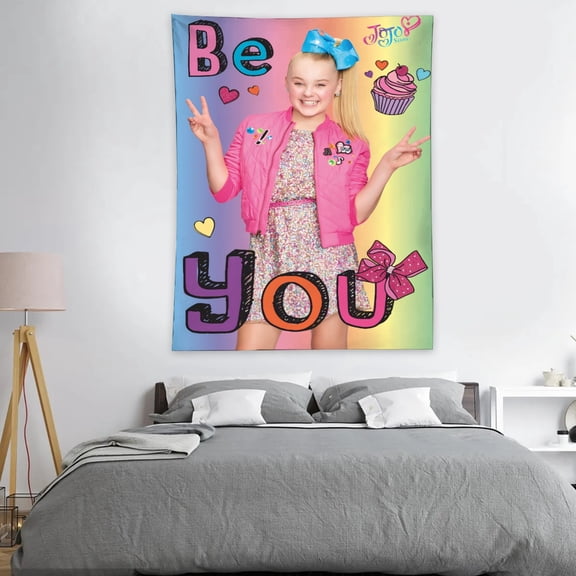 Tapestry for JoJo Siwa Wall Hanging Poster Bedroom Dorm Wall Art Decorations Funny Backgrounds Kids Girls Teens Gifts Funny 40×30 inch