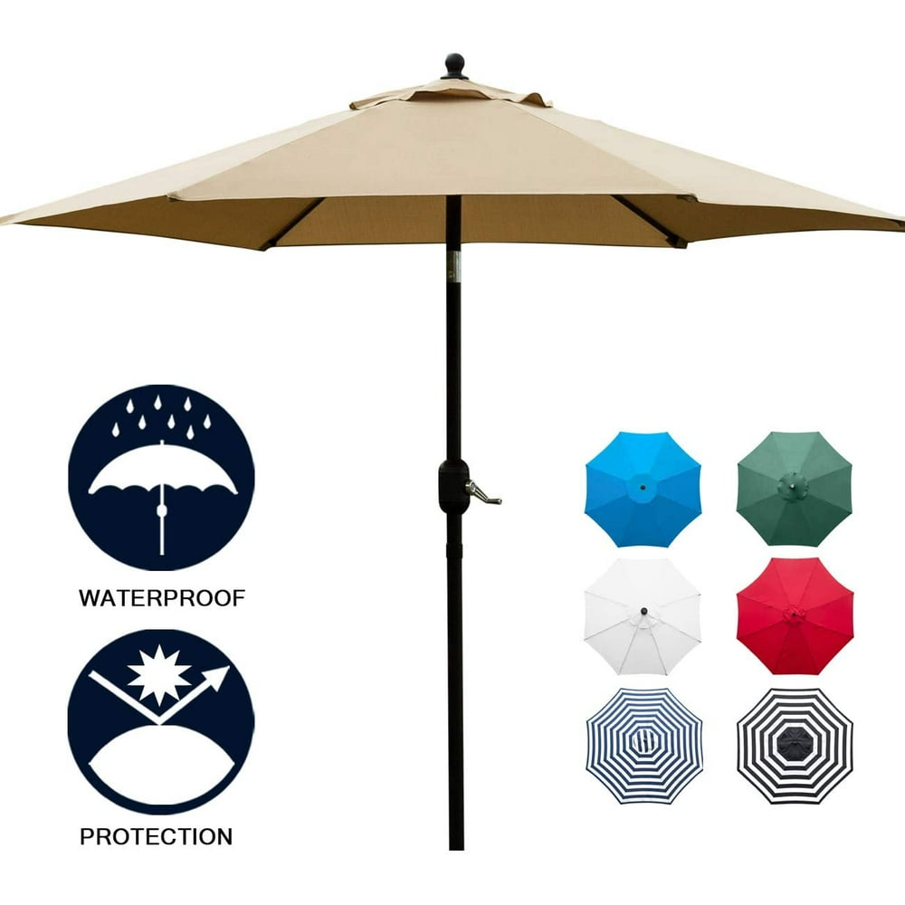 Sunnyglade 7.5' Patio Umbrella Outdoor Table Market Umbrella with Push