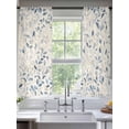 thumbnail image 3 of Sheer Curtains 63 Inches Long, Blue Botanical Light Filtering Window Curtains for Living Room/Bedroom, Farmhouse Spring Summer Plant Rod Pocket Voile Sheer Curtain Drapes, 52"W x 63"L, 2 Panels, 3 of 8