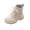 Beige, variant on Girls' Booties, Heart Fall Winter Zip Ankle Soft Sole Casual Faux Leather, Zip-Up Ankle-High Casual Low Heel Round Toe Boots for Toddler, 3.5-4 Years