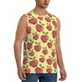 thumbnail image 2 of Uemuo Apple Pattern Men's Sleeveless T-Shirt,Muscle Athletic Tank Top, Moisture-wicking Quick-dry Breathable Classic Tee Top for Gym Run Outdoor Sports-Small, 2 of 8