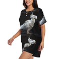 thumbnail image 2 of Lsque White Red Cockatoo Women's Short-Sleeved Pajama Set - 2 Piece Soft and Lightweight Sleepwear Set-4X-Large, 2 of 9