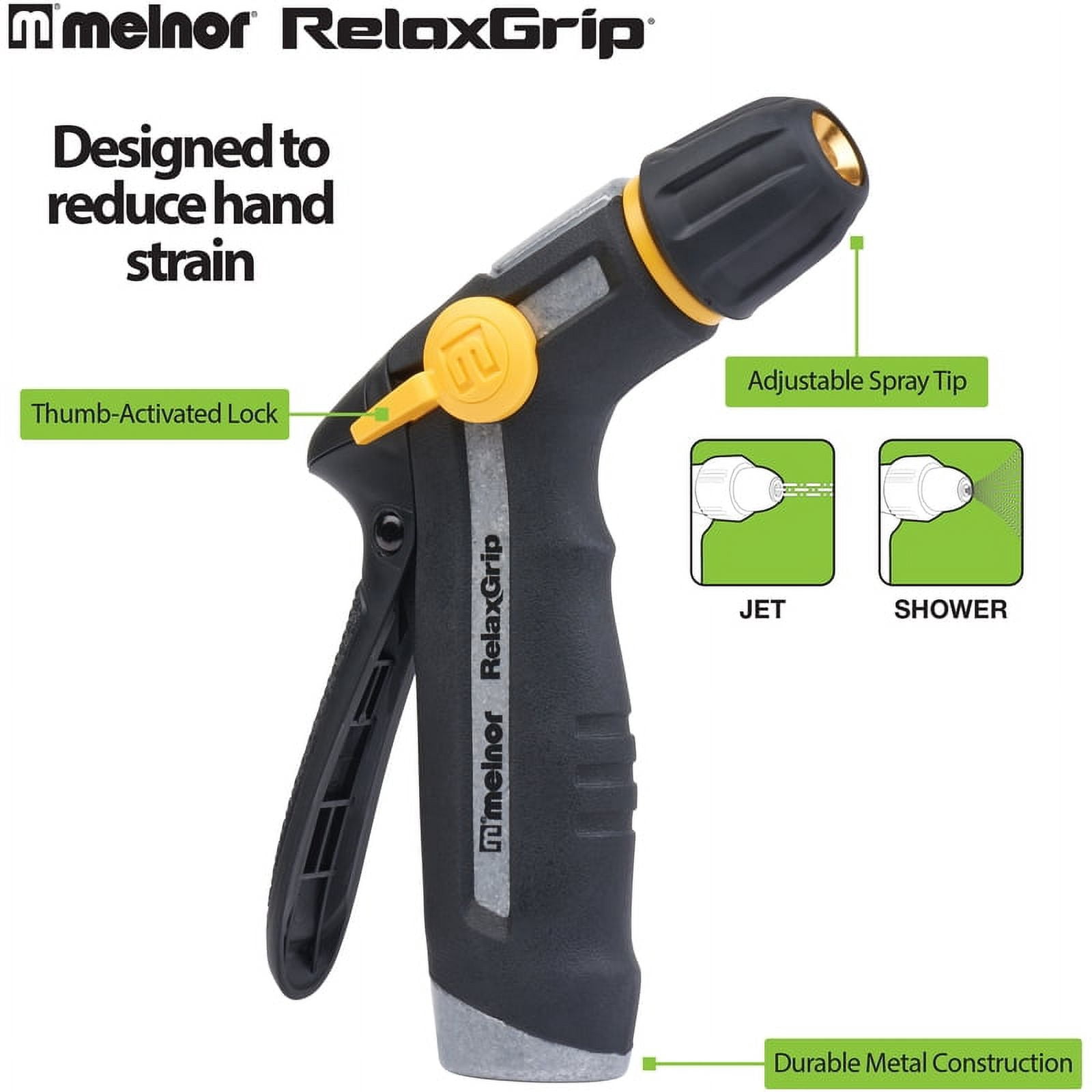 Melnor  RelaxGrip  Adjustable Metal  Hose Nozzle
