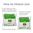 thumbnail image 6 of Anyway.go Pillowcases 2Pcs Zippered Cotton Plush Throw Pillow Cushion Case 16x16in for Bed Couch Sofa,Broccoli, 6 of 8