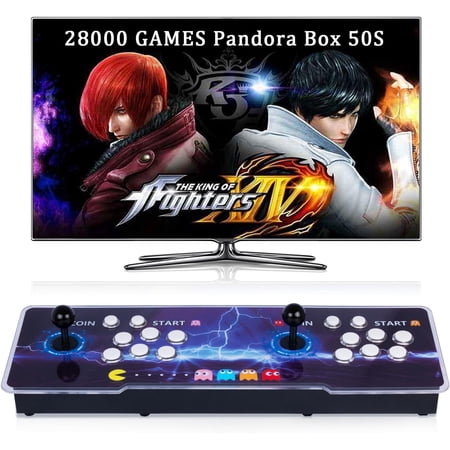 RegiisJoy? 28000 Games in 1 ? Pandora's Box 50S Arcade Game Console Retro Game Machine for PC & Projector & TV, 2-4 Players, 1280X720, 3D Games, Search/Hide/Save/Load/Pause Games, Favorite List