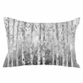 thumbnail image 2 of Grey Forest Throw Pillow Cover, Pillowcase Protectors with Zipper, Breathable Decorative Lumbar Pillow Case Cover, Modern Oil Painting Art Pillow Shams for Couch Sofa 16x24Inch, 2 of 8