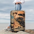 thumbnail image 7 of Zufioo Playful Otter Tropical Beach Print Luggage Case Protective Cover, Zippered Anti-scratch Luggage Case Cover, Suitable for Travel, Business, Unisex-Large, 7 of 7