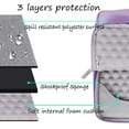 thumbnail image 4 of MOSISO for Macbook Air/Pro 13.3" Laptop Sleeve Briefcase Handbag Water Resistant Polyester Carrying Pouch Zipper Notebook Computer Bag, Light Purple, 4 of 6