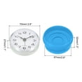 thumbnail image 2 of Waterproof Bathroom Shower Clock Mini Round Wall Clocks with Suction Cup, Blue, 2 of 7