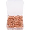 thumbnail image 4 of HUGFEGWE 80Pcs Ring Shape Paper Clips Metal Bookmark Clips Cute Small Paperclips with Clear Box for Office School Wedding Party Invitation Valentine Decoration (Rose Gold) CA919-130936, 4 of 9