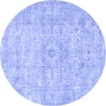 thumbnail image 1 of Ahgly Company Machine Washable Indoor Round Persian Blue Traditional Area Rugs, 4' Round, 1 of 4
