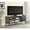 Oak, variant on Black & Gray, 52 - inch Wide, 33 - inch High TV Stand - Provides a Stylish Storage Solution