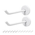 thumbnail image 1 of 2Pcs, 4.53" Gancho de pared montado, gancho para bata, colgador de toallas individual de acero inoxidable blanco, 1 of 3