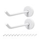 thumbnail image 1 of 2Pcs, 4.53" Gancho de pared montado, gancho para bata, colgador de toallas individual de acero inoxidable blanco, 1 of 3