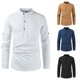 thumbnail image 3 of Mens Slim Fit Casual Shirt Long Sleeves Breathable T Shirts Soft Button Top, 3 of 8