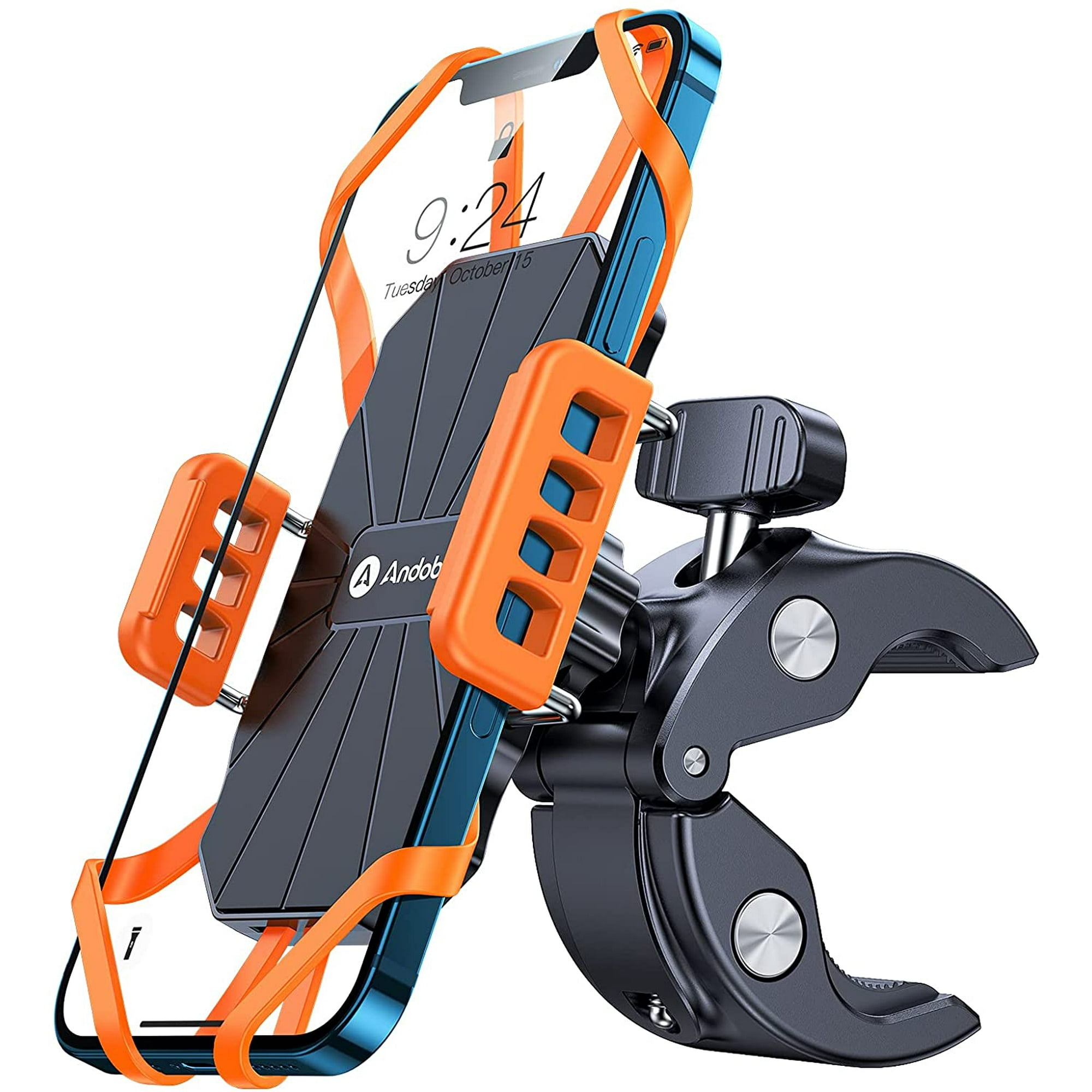 Andobil Bike Phone Mount Super Stable Universal Bicycle Motorcycle Handlebar Cell Phone Holder Anti Shake Mountain Bike Phone Holder Fit for iPhone
