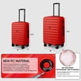 thumbnail image 6 of New York Xpress Luggage Sets 2 Piece Hardside Expandable Suitcase with Spinner Wheels, 20" Carry-on & 25" Medium Checked Luggage, Red, La13601, 6 of 8