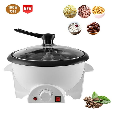 

CJC Electric Coffee Bean Roaster Machine for Home Use - 110V 1200W - Multifunctional Nut Peanut Cashew Chestnuts Roasting Non-Stick Design