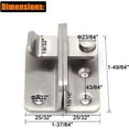thumbnail image 2 of HUGFEGWE Solid Stainless Steel Latch Hasp Safety Door Lock Right Open Small Size (2 Pack) U2536-16583, 2 of 5