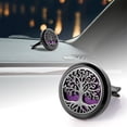 thumbnail image 5 of 30mm Car Aromatherapy Essential Oil Diffuser Stainless Steel Small Box with Ventilation Clip 11 Felt Pad-Rolled Branch Tree Black, 5 of 6