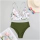 thumbnail image 5 of Mujeres sexy con almohadilla en el pecho sin aros estampado floral doble hombro bikini traje de baño dividido Fridja nalpqowj58974, 5 of 6