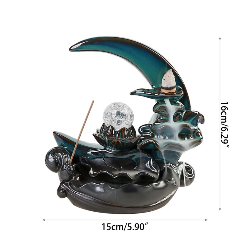 Waterfall Incenses Holder Backflow Ceramic Incenses Burners Porcelains Censer Incenses Stick Stand
