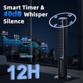 thumbnail image 4 of 44" Windowless Portable Air Conditioner w/4 Modes & 3 Speeds,12H Timer, 4L Tank for 24H Cooling Evaporative Air Cooler, 4 Ice Packs,17Ft Remote, 120° Oscillating Swamp Cooler, 4 of 10