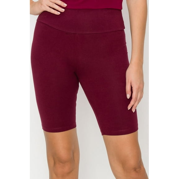 FashionMille Women Workout Athletic High Waist Knit Yoga Leggings Bike Short