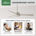 thumbnail image 6 of Restored  Hunter Fan 52 inch Casual Matte Nickel Indoor Ceiling Fan with 3 Blades, Holiday Gift for Bedroom, Living Room/Family Room, Dining Room, Kitchen, Office (Refurbished), 6 of 13