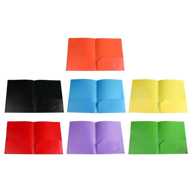 unbranded 7Ud Folder Plástico Con Bolsillos Para Tarjetas Y Documentos Resistente A Color Surtido