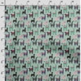 thumbnail image 3 of Soimoi Llama Alpaca Printed, Poly Canvas Fabric, Decor Sewing Fabric by The Yard 56 Inch Wide,Decorative Fabric for Curtains Tote Bags, Green & Purple, 3 of 5