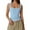 Sky Blue, variant on JGGSPWM Women's Square Neck Sleeveless Crop Top Solid Color V Knitted Textured Shirt Hot Pink XL