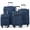 Deep Blue, variant on 4 Piece Expandable Softside Luggage Set 18 22 26 30 Inch TSA Lock Spinner Wheels