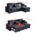 thumbnail image 6 of GOOEEN Chenille Pull Out Sofa Bed Modern L-Shaped Sleeper Sofa Gray, 6 of 9