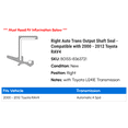thumbnail image 2 of Right Auto Trans Output Shaft Seal - Compatible with 2000 - 2012 Toyota RAV4 2001 2002 2003 2004 2005 2006 2007 2008 2009 2010 2011, 2 of 2