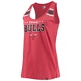 thumbnail image 2 of Women's New Era Heathered Red Chicago Bulls Scoop-Neck Racerback Tank Top, 2 of 3