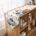 thumbnail image 4 of Orange Blue Pumpkins Fall Table Runner Linen Burlap Table Runner 120 Inches Long Maple Leaf Botanical Thanksgiving Dresser Scarves for Kitchen Island Coffee Dining Room Party Holiday Decor 13"x120", 4 of 8