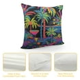thumbnail image 4 of COMIO  Pillow Cushion Case Neon Style Tropical Tiki Beach Bar Throw Pillow Cover Colorful Plumeria Exotic Tiki Pattern Pillow Covers Room Decor for Bed Living Room, 4 of 5