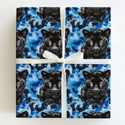 Watercolor Black Panther with Yellow Eyes Gift Wrapping Paper
