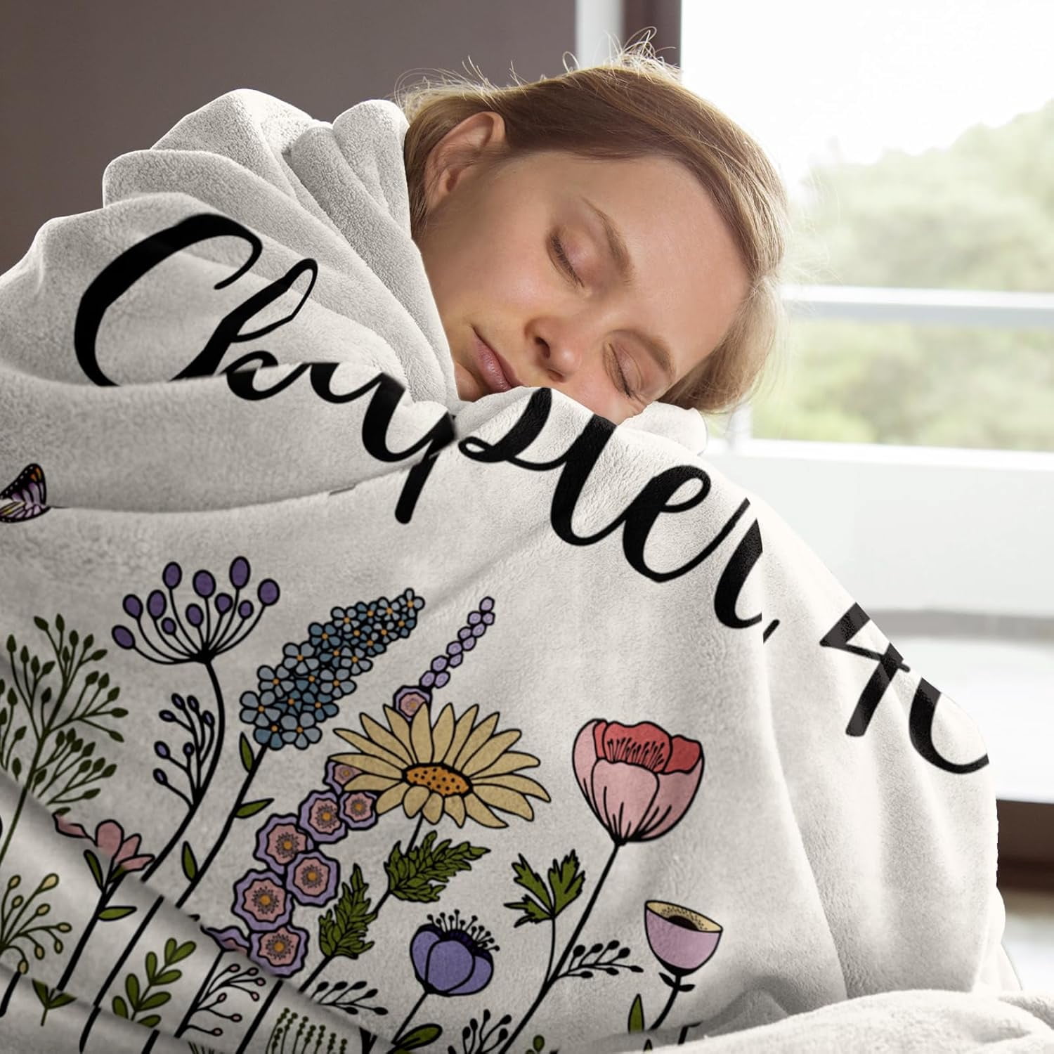 40th Birthday Gifts Women, Chapter 40 Blanket Gift for Her, 40 Year Old Birthday Gifts for Women, Friend, Sister, Mom, 1985 Bday Gift, Turning 40 Throw Blankets