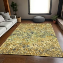 Addison Rugs Chantille Indoor/Outdoor Transitional Diamond Gold Washable Rectangle Rug, 5' x 7'6"