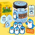 thumbnail image 1 of Frasco de Tarjetas de Afirmaciones Positivas Pingüino con Soporte y Pulsera, 1 of 6