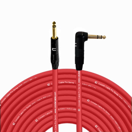 Coluber Cable - 1/4" TS Male to Right Angle 1/4" TRS - Pro 3-Pin Connector