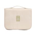 thumbnail image 1 of IFANLANDOR 1Ud Bolsa De Maquillaje Plegable Beige Con Gancho Y Visible Para Viaje, 1 of 8