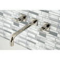 thumbnail image 2 of Kingston Brass KS6026ML Milano Two-Handle Wall Mount Roman Tub Faucet, Polished Nickel, 2 of 7